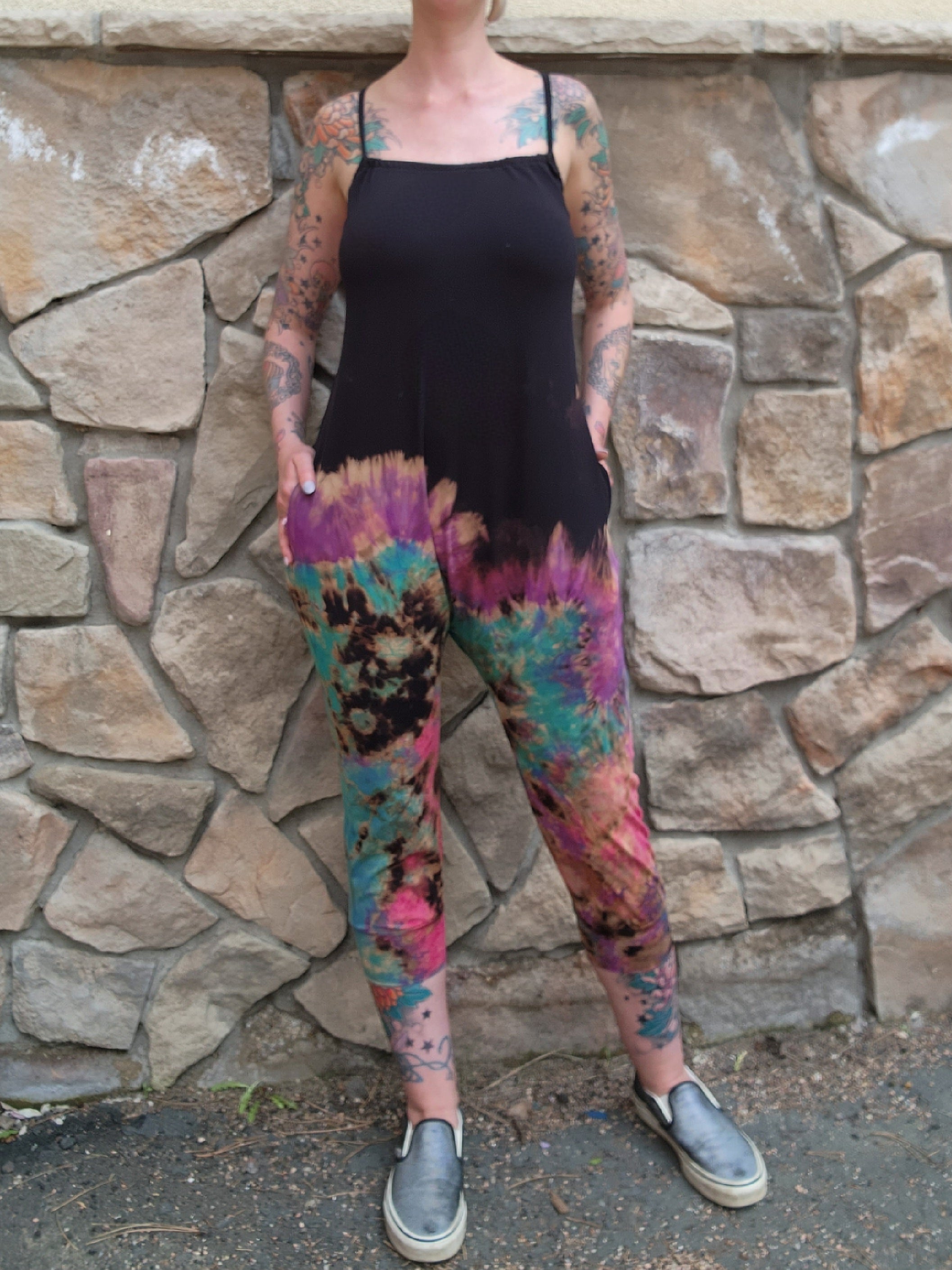 Galaxy Yoga Onesie Capri - Black