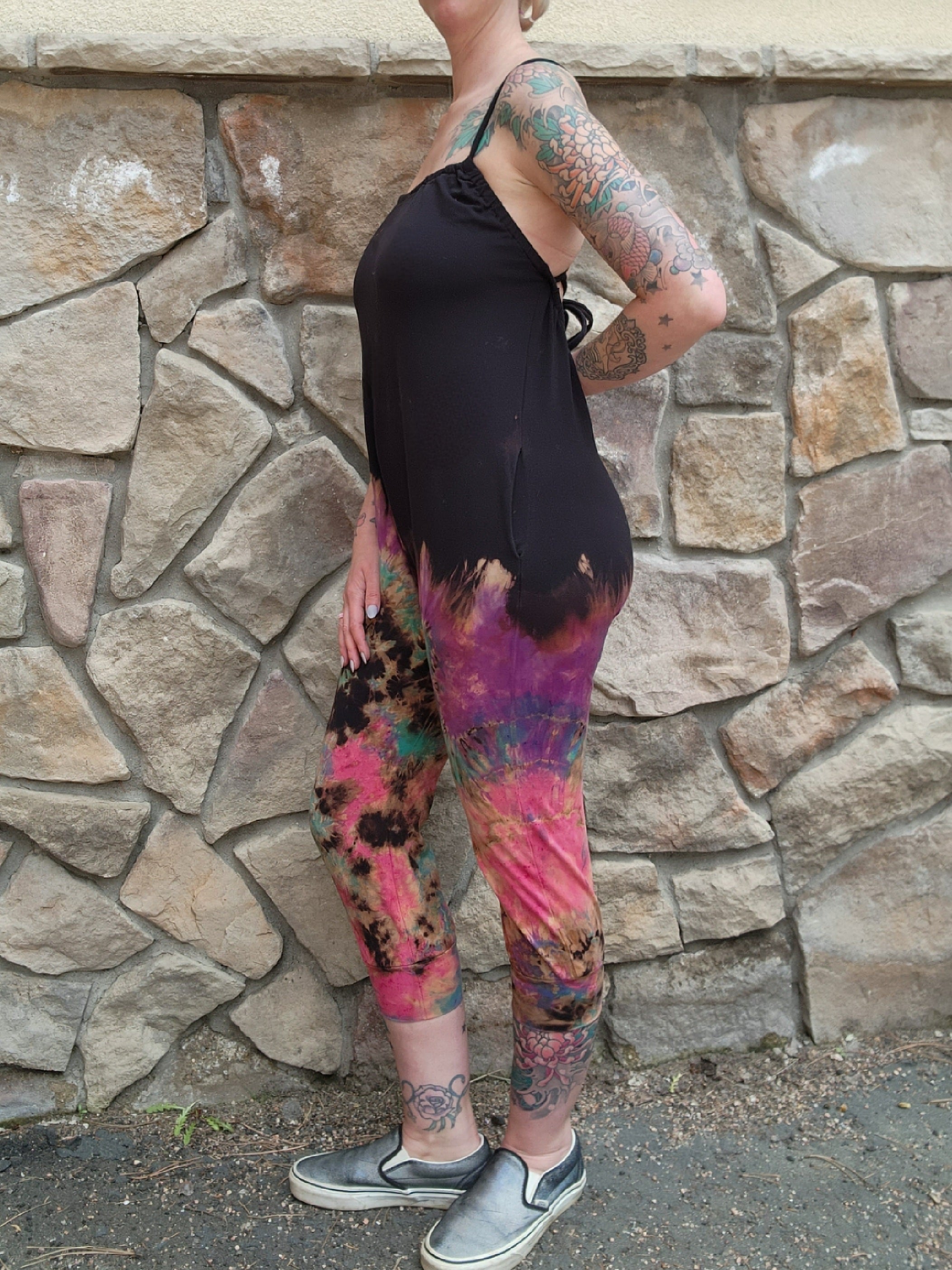 Galaxy Yoga Onesie Capri - Black