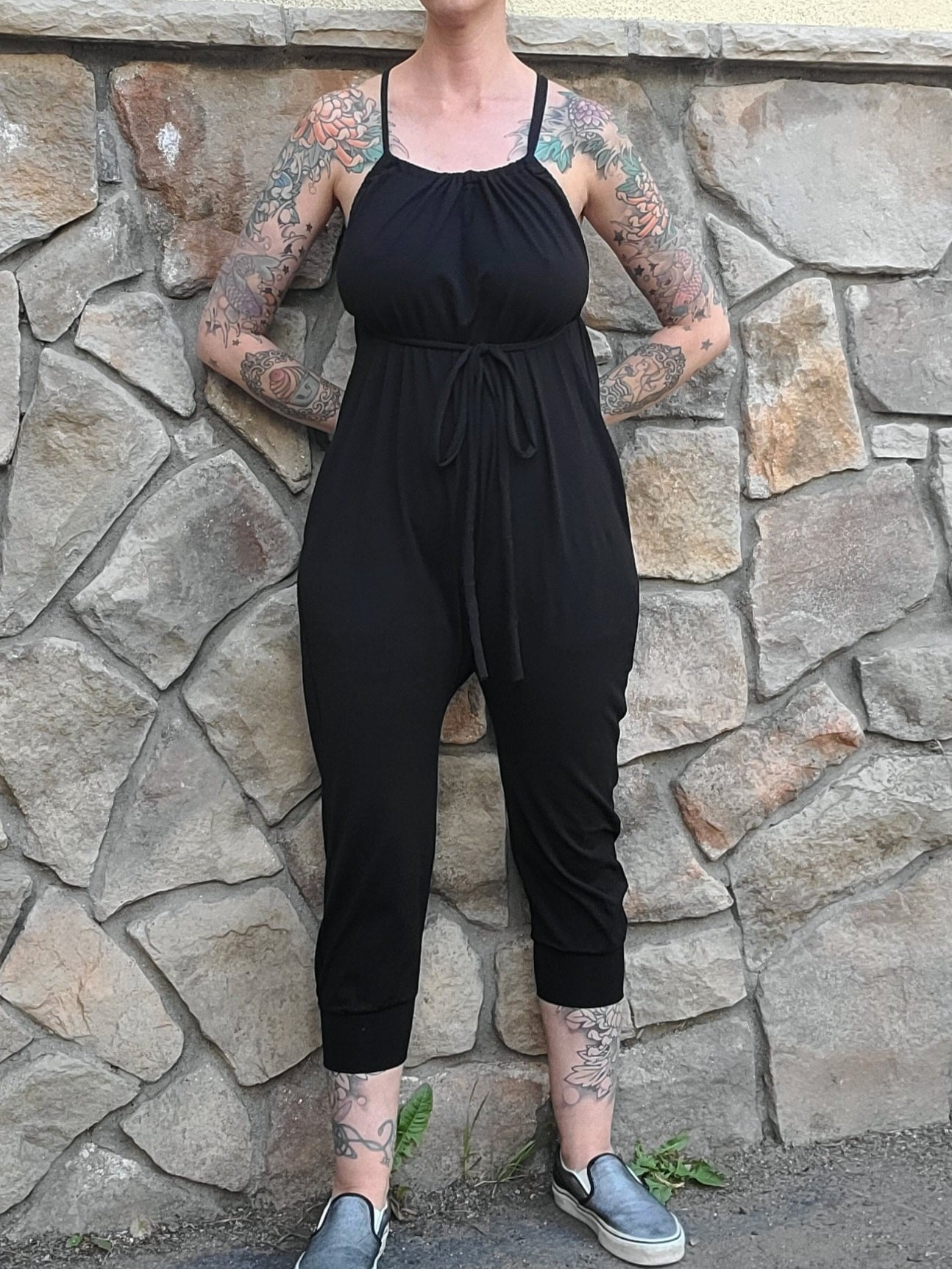 Yoga Onesie Capri - Black