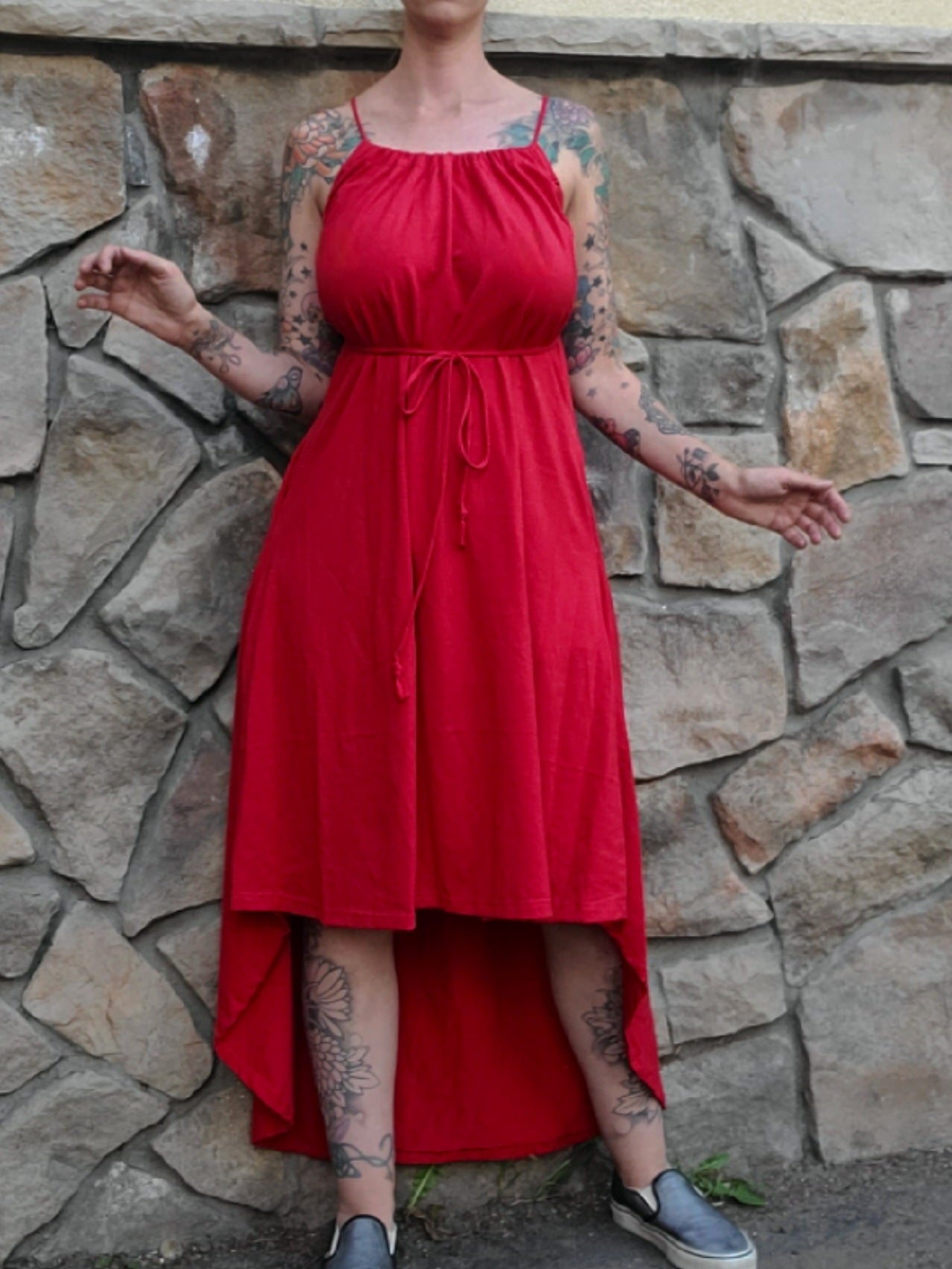 High Low Dress - Red