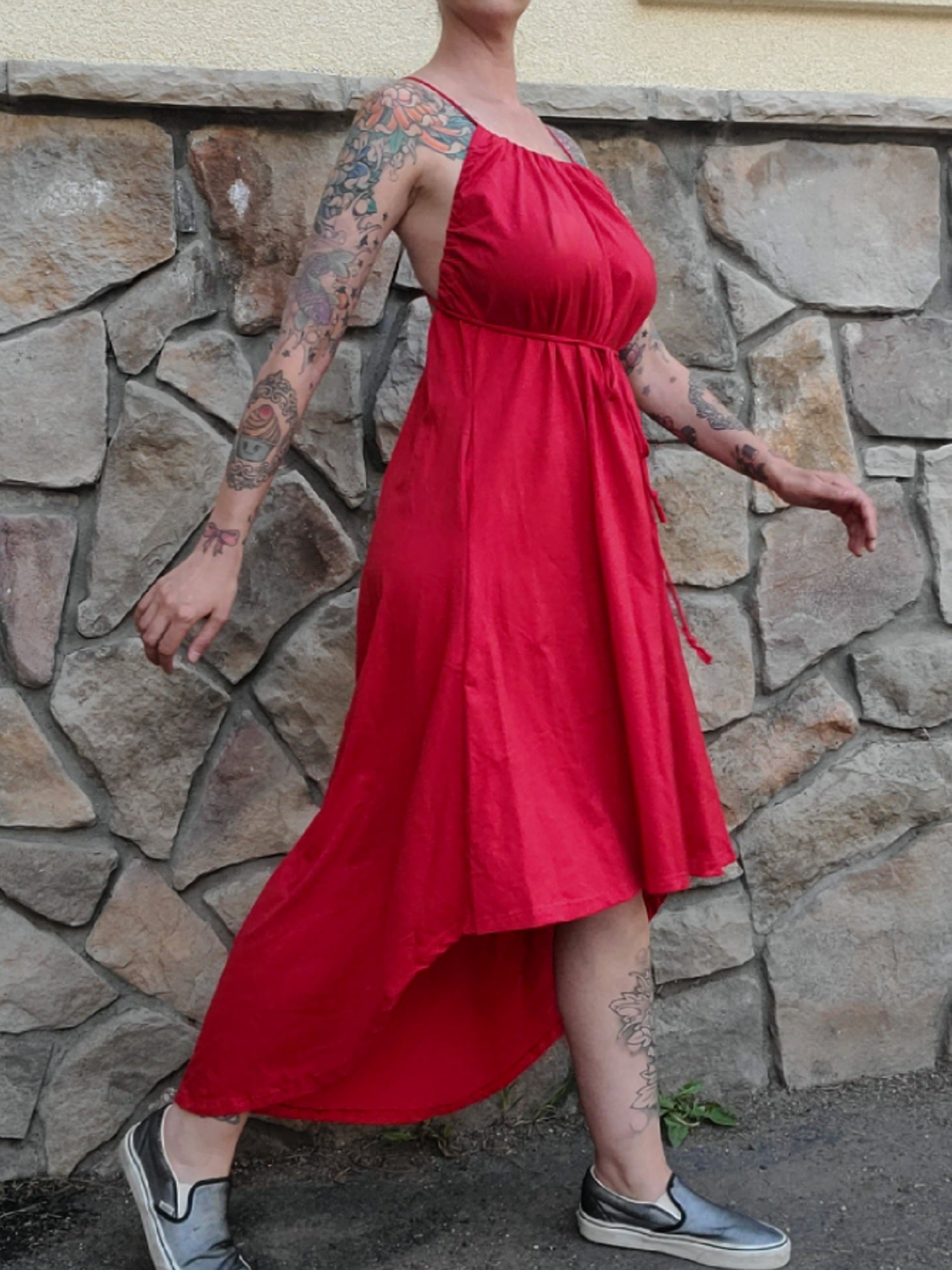 High Low Dress - Red