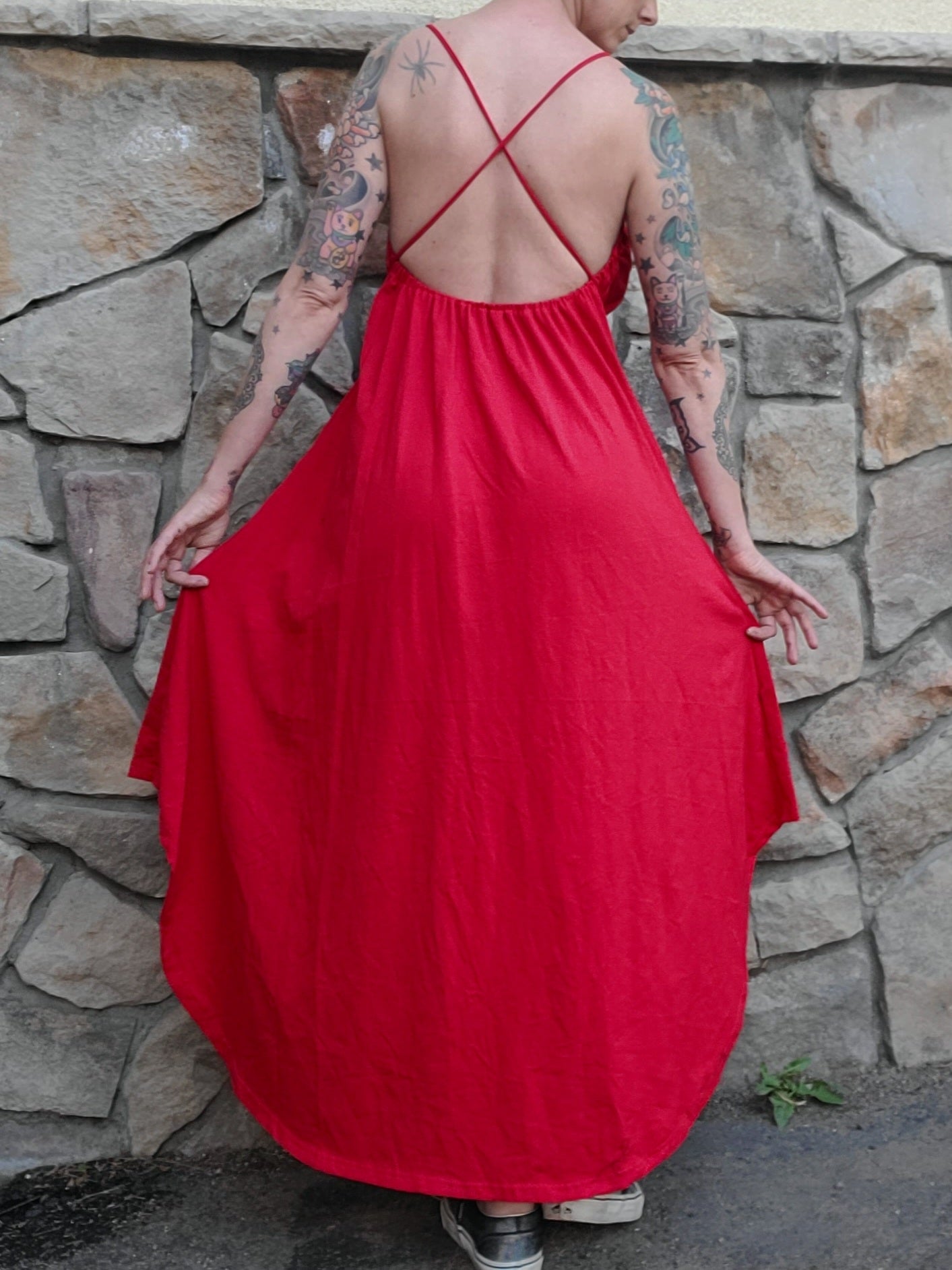 High Low Dress - Red