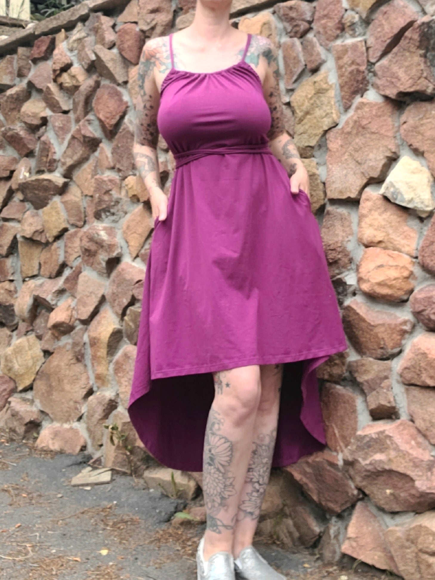 High Low Dress - Purple