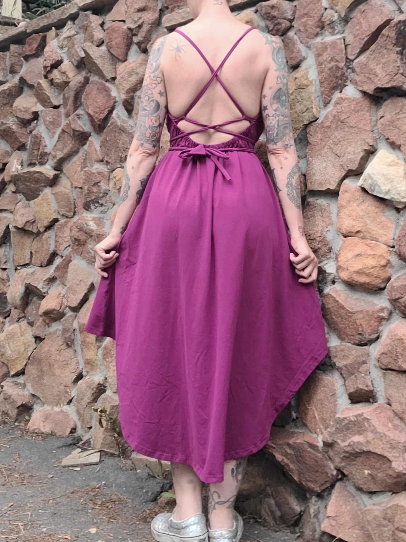 High Low Dress - Purple