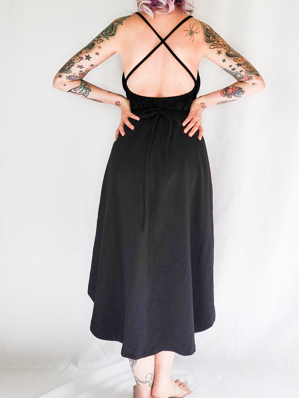 High Low Dress - Black