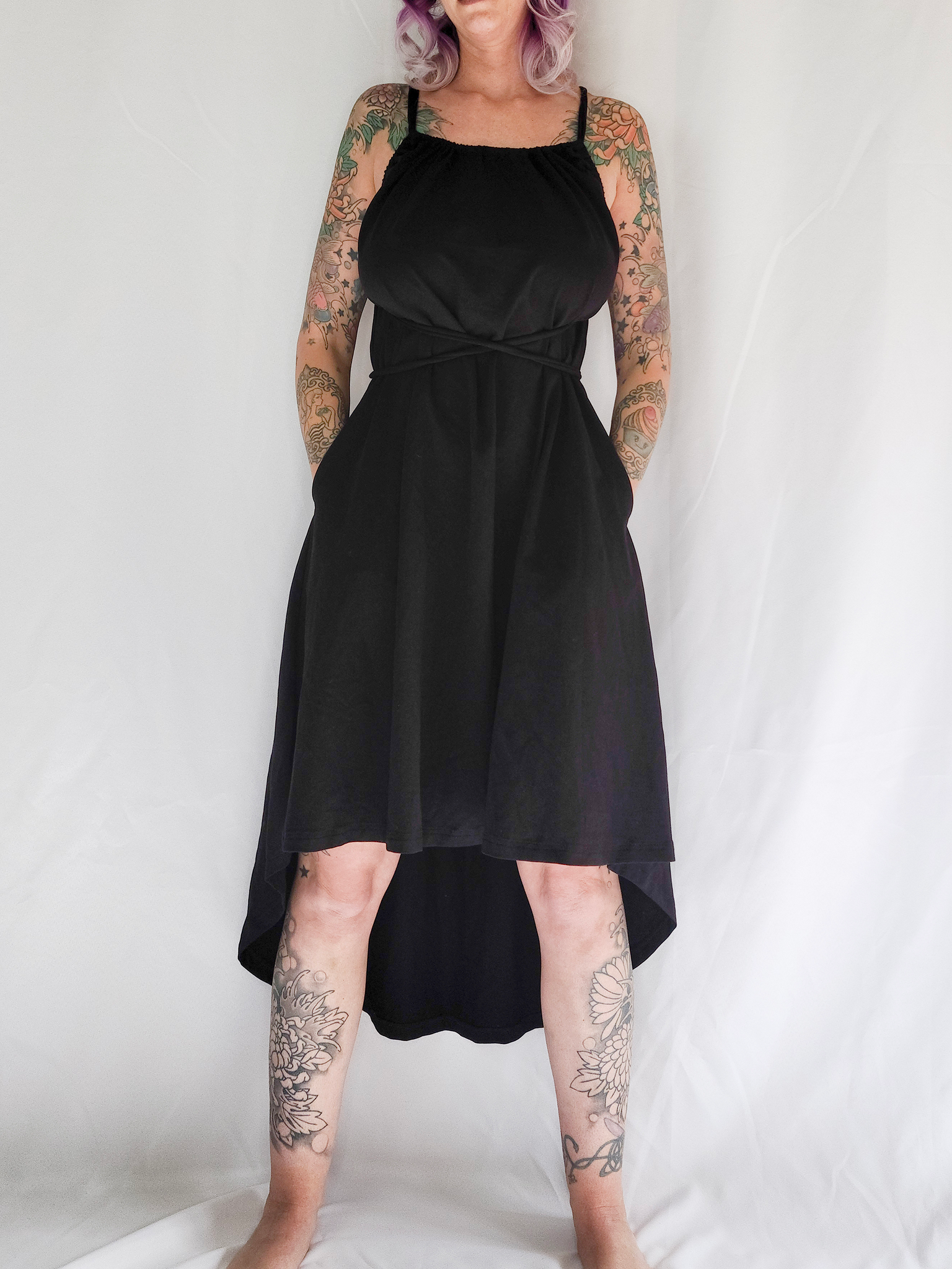 High Low Dress - Black