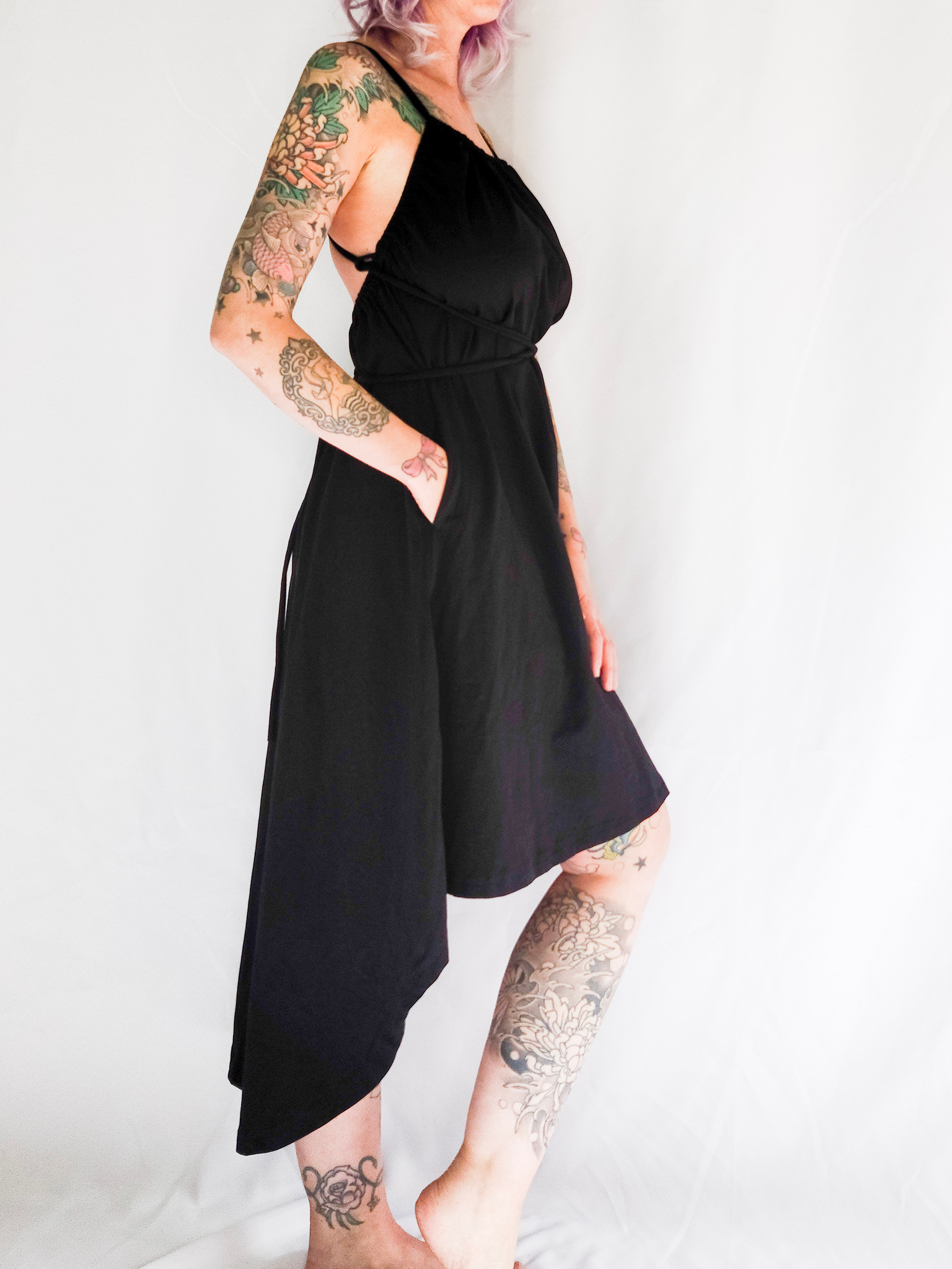 High Low Dress - Black